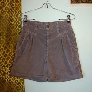 Vintage Courderoy Hight Rise Shorts